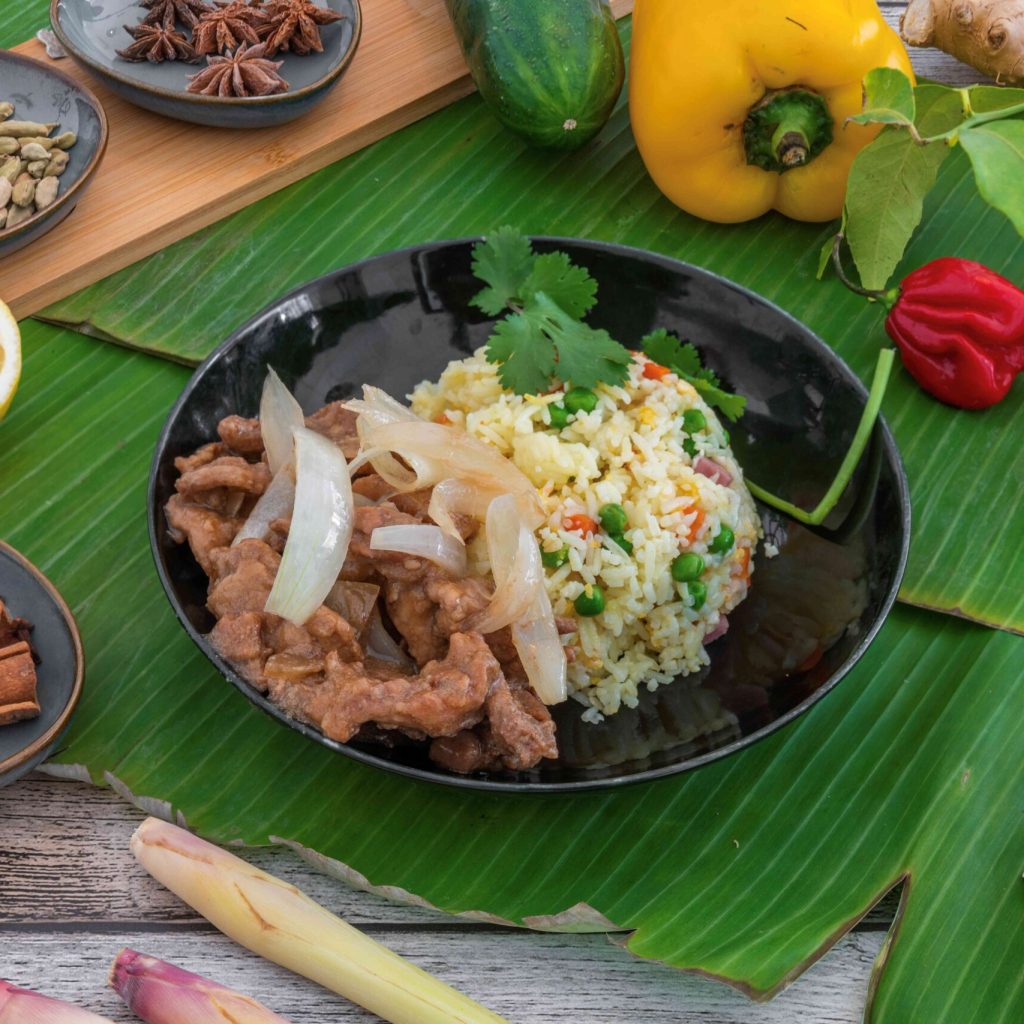 Porc Caramel Riz Cantonais