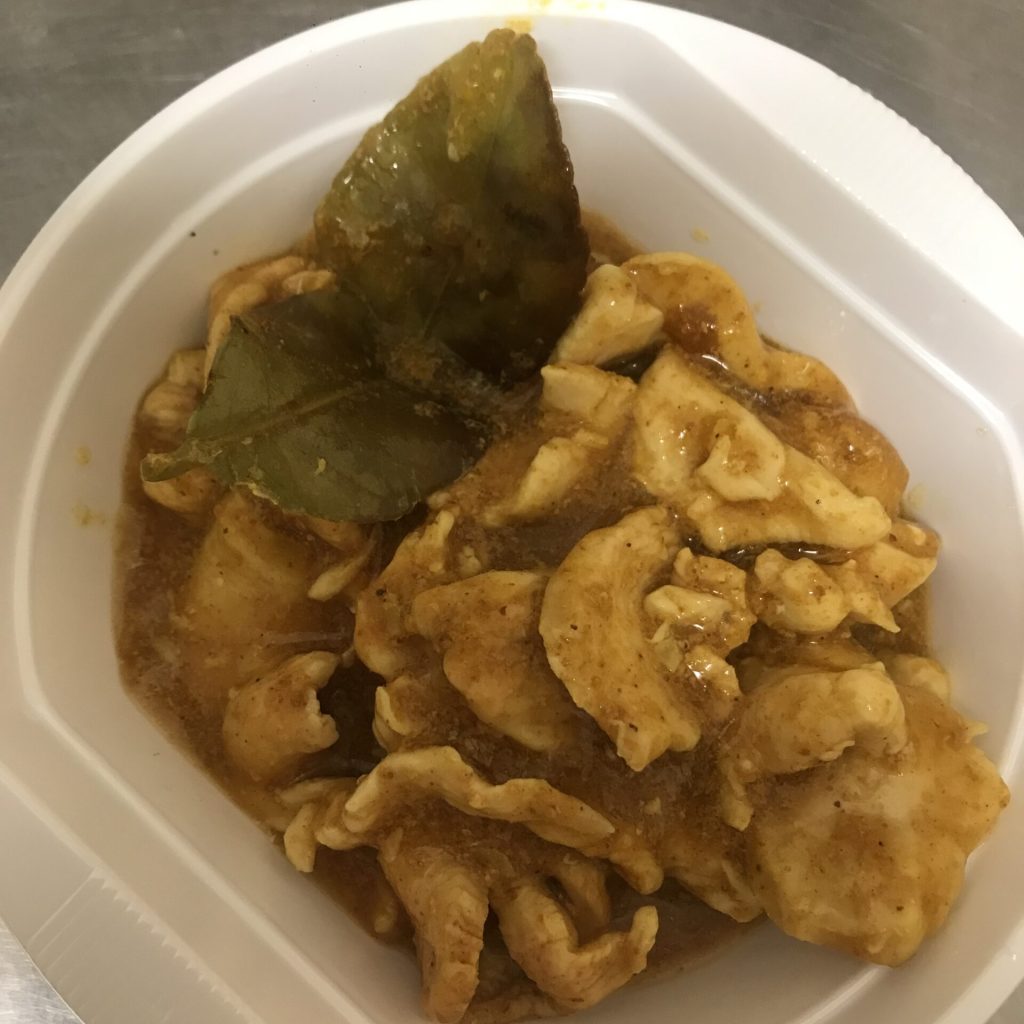 Portion poulet curry