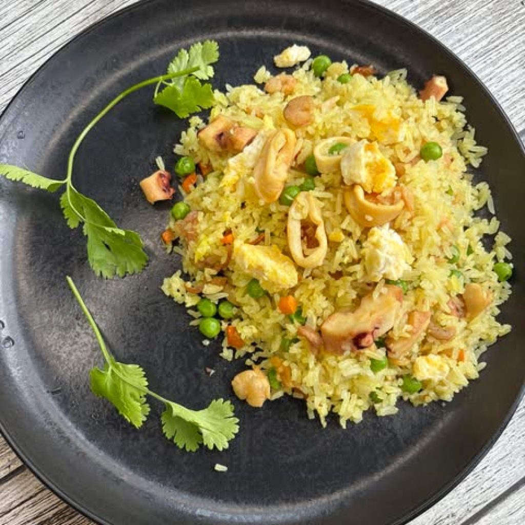 Riz sauté fruits de mer